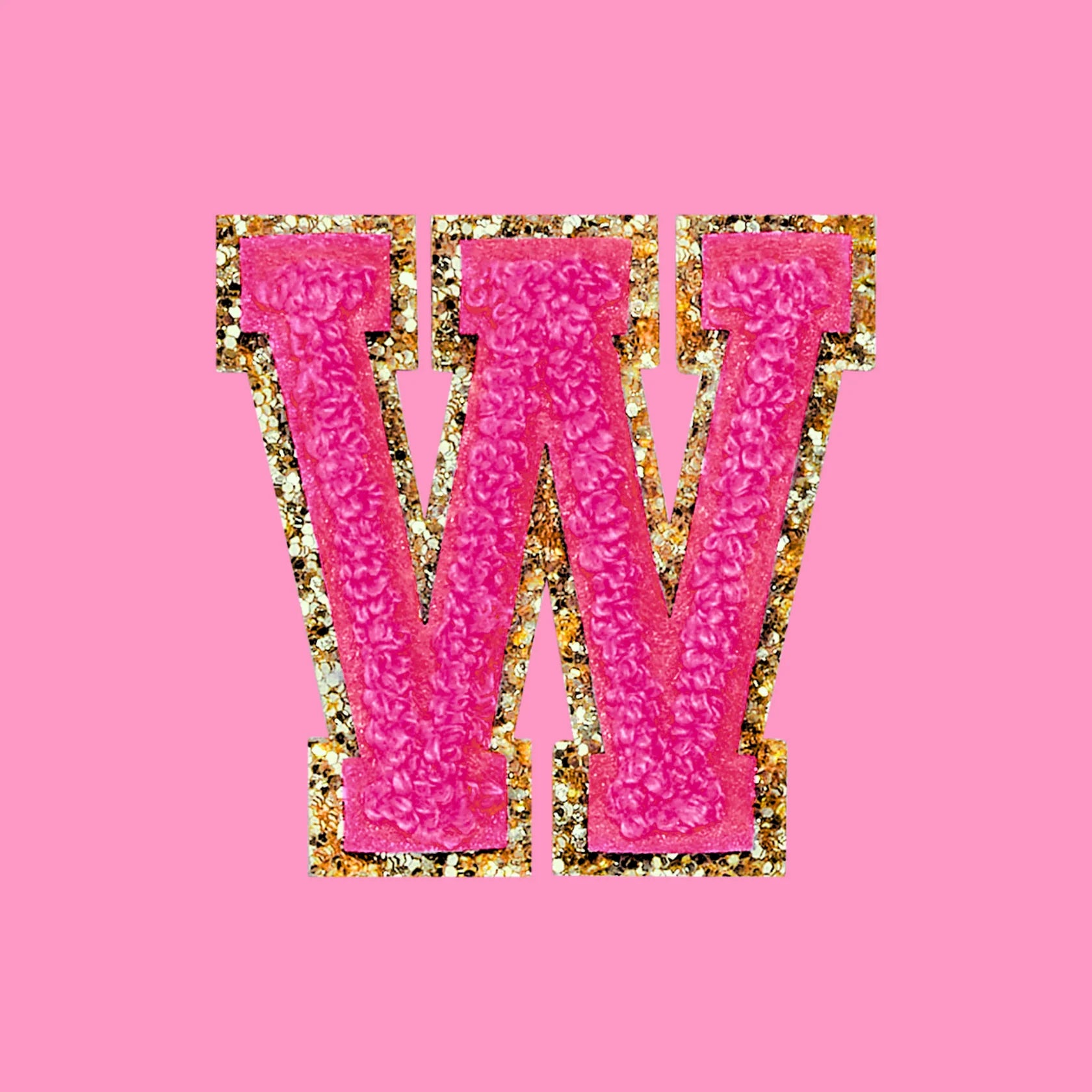Chenille Letter W Patch