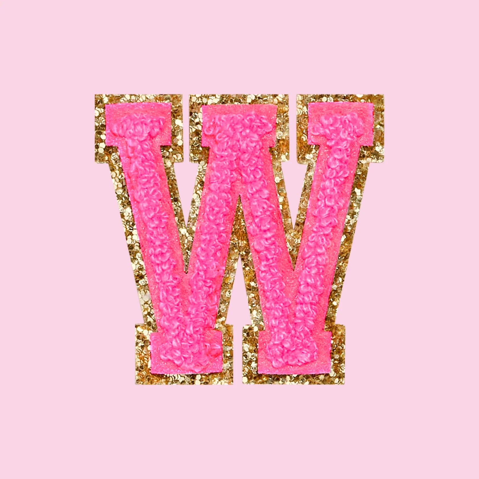 Chenille Letter W Patch