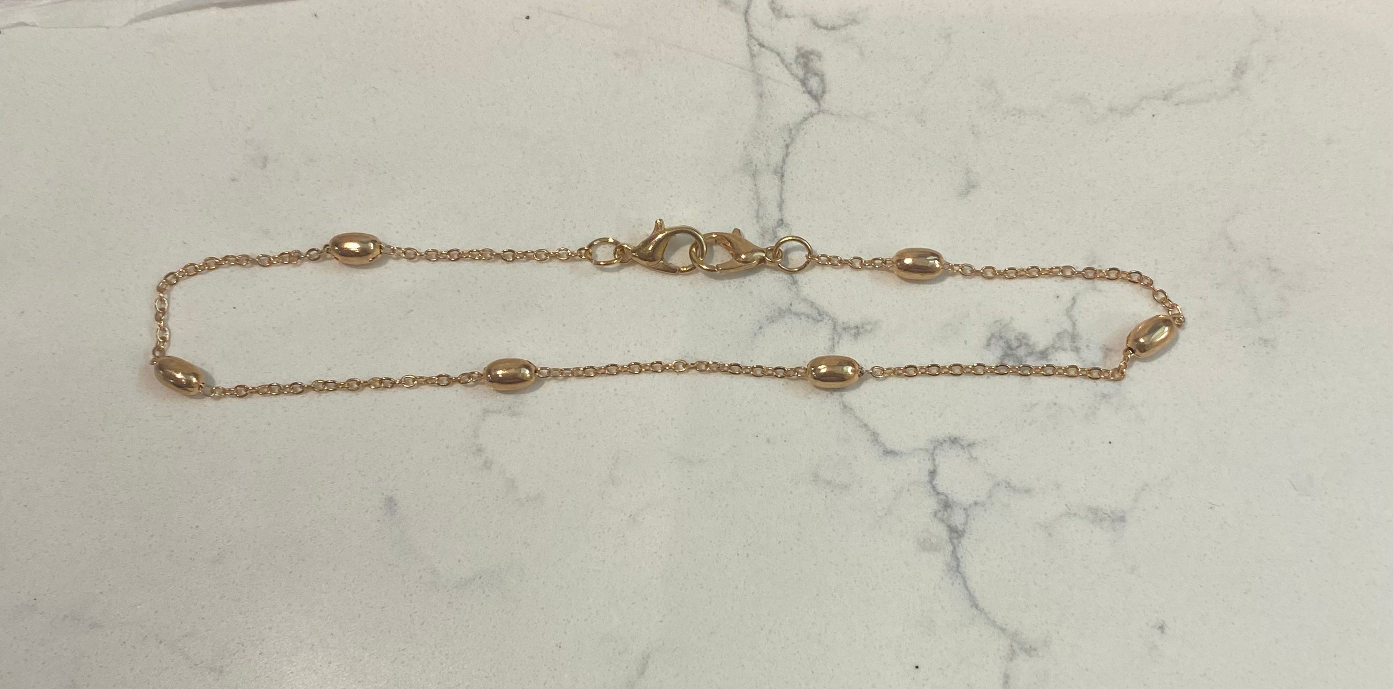 Dainty Bead Gold Hat Chain