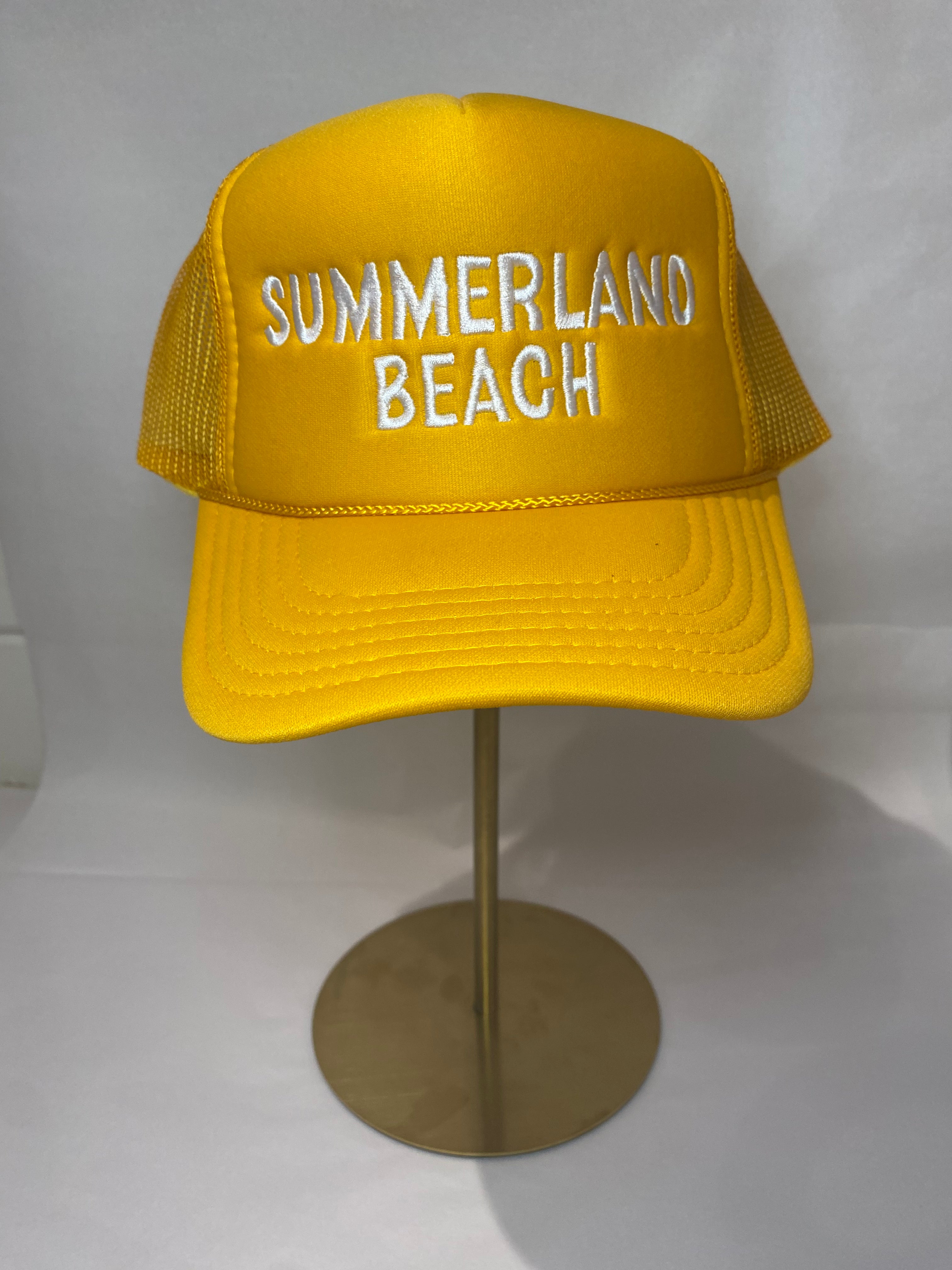 Summerland Beach Trucker Hat Yellow