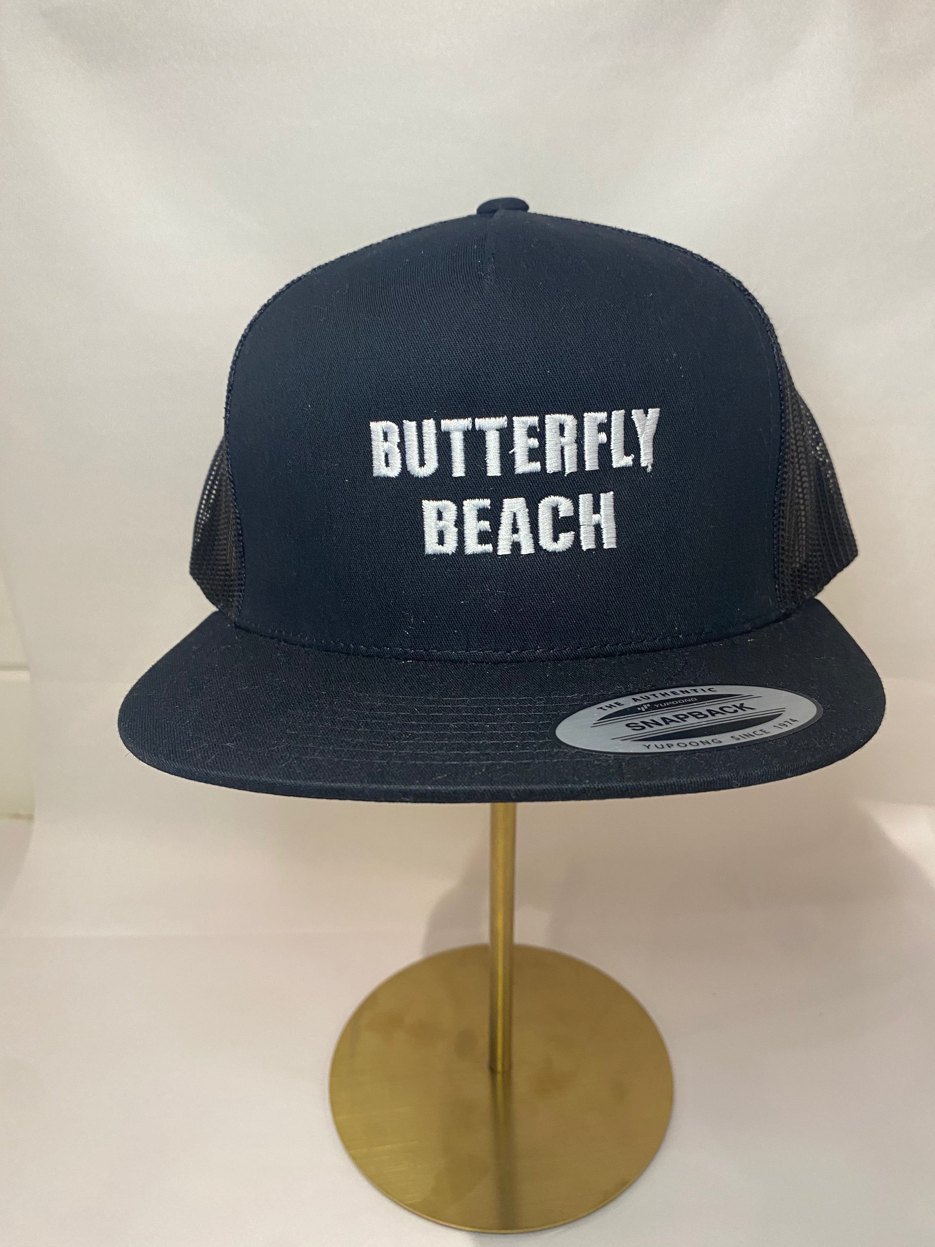 Butterfly Beach SnapBack Hat Black