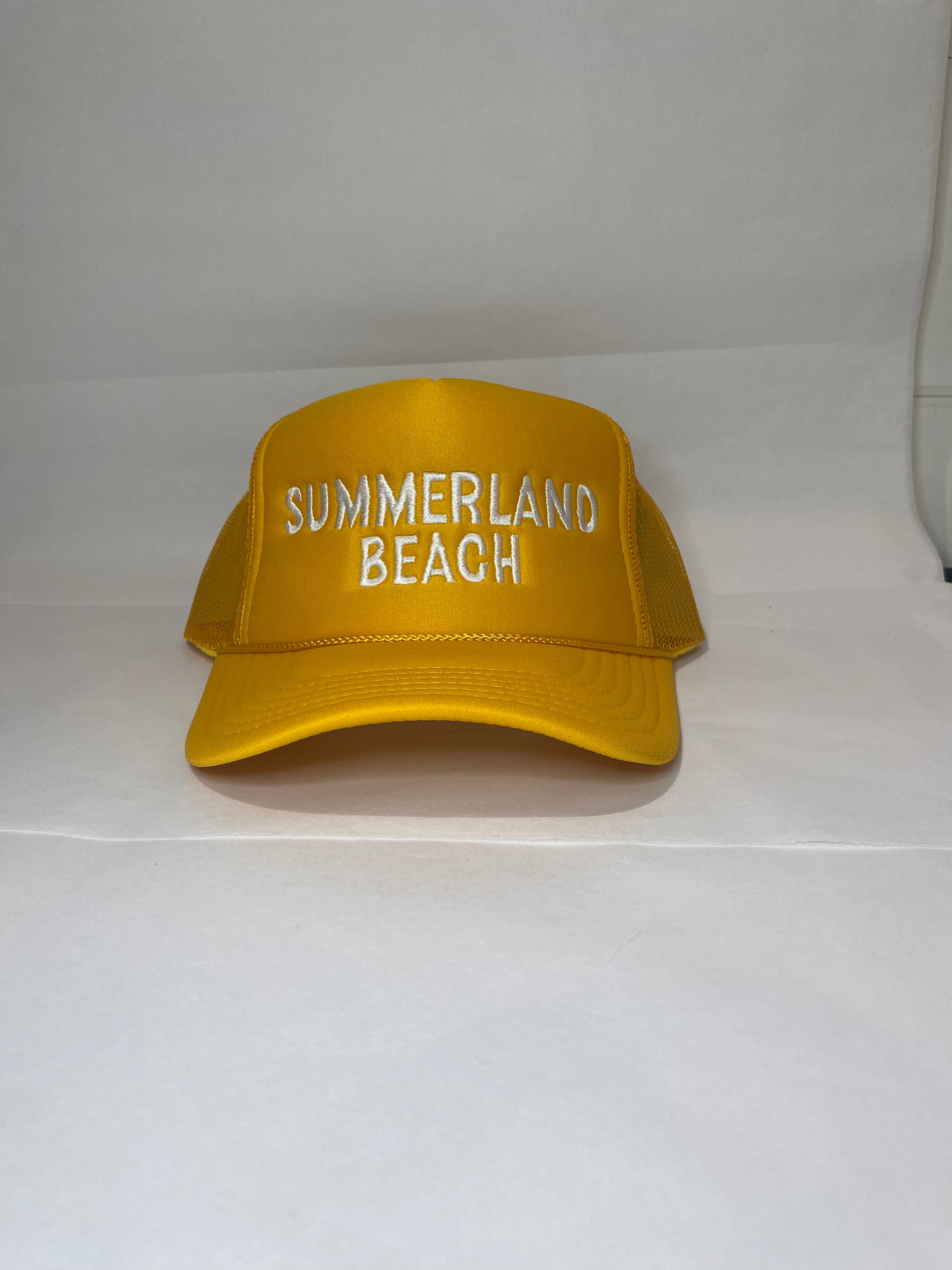 Summerland Beach Trucker Hat Yellow