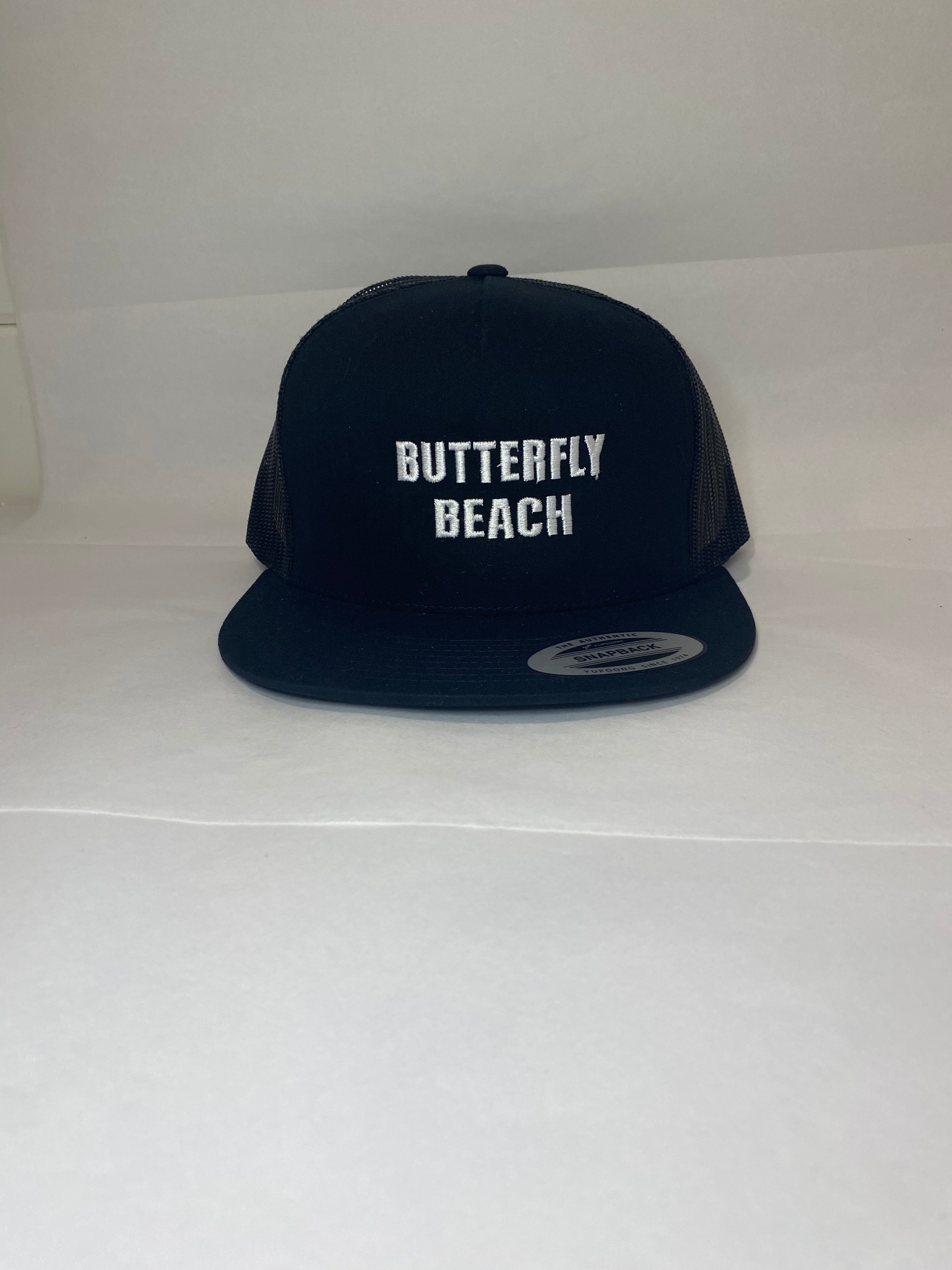 Butterfly Beach SnapBack Hat Black