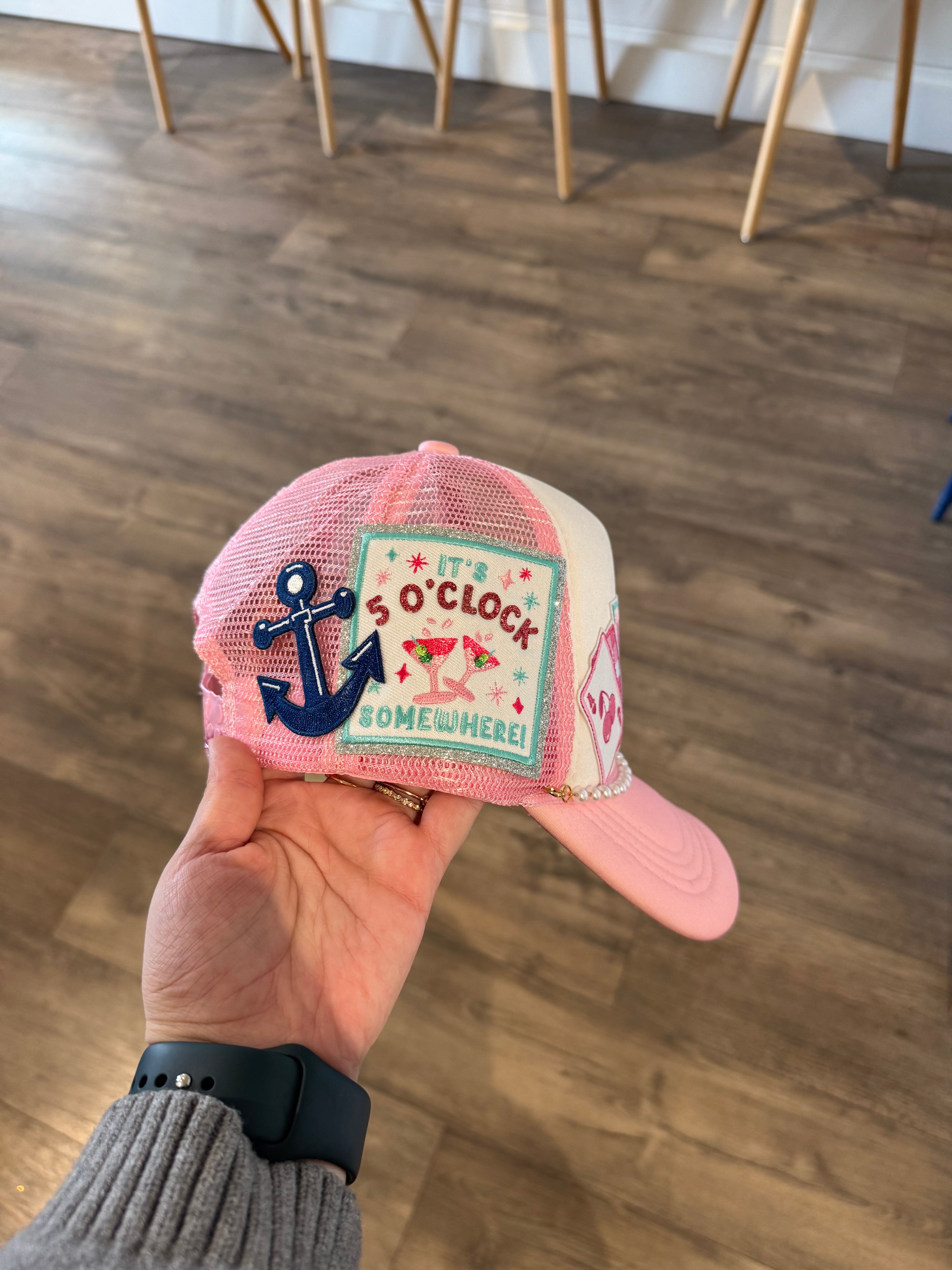 Pink Two Tone Trucker Hat Design
