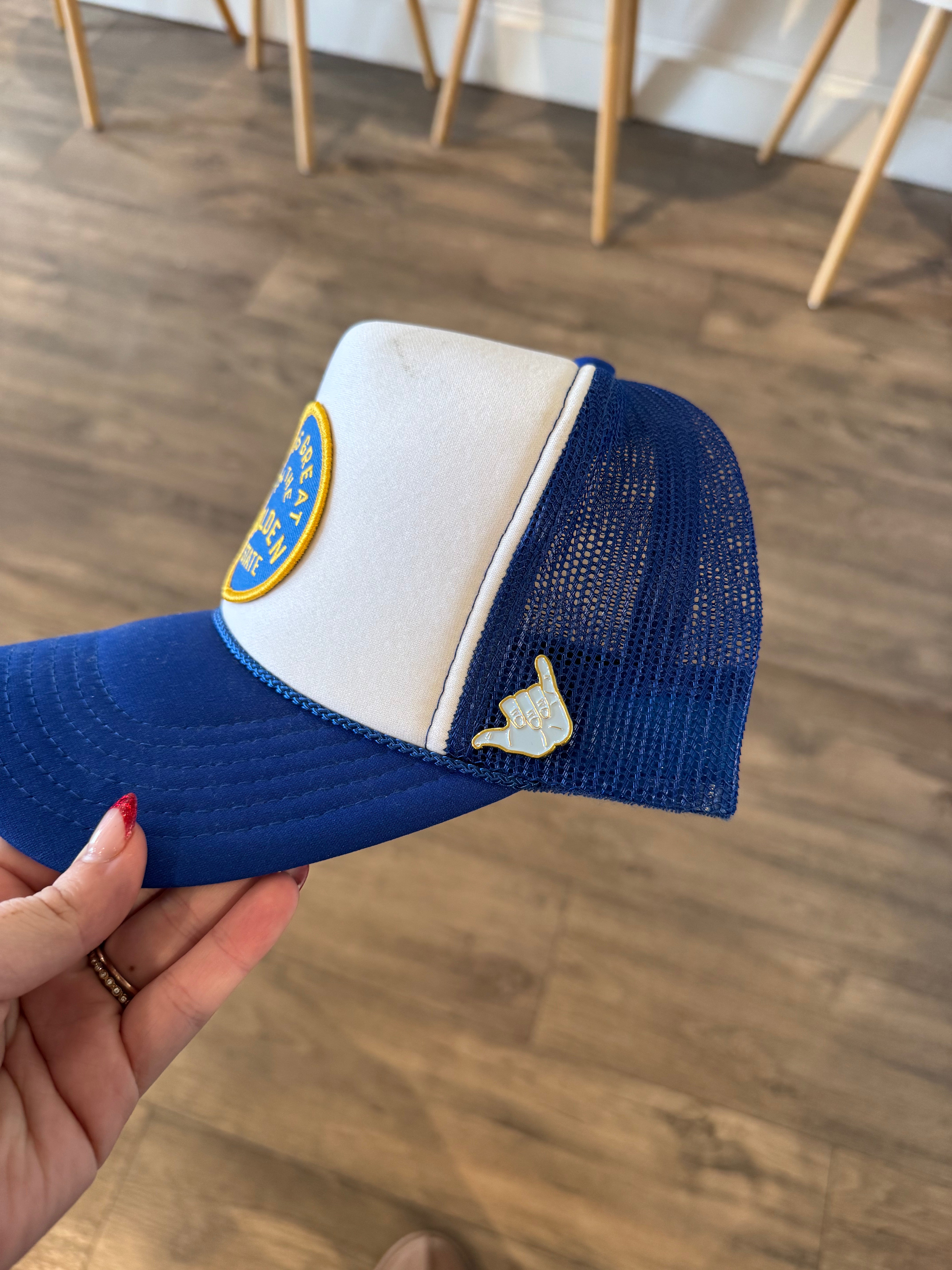 Life is great in the golden state trucker hat