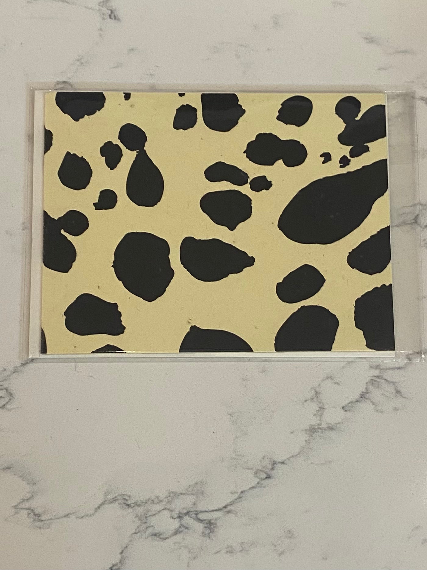 Black and Cream Spotted Card