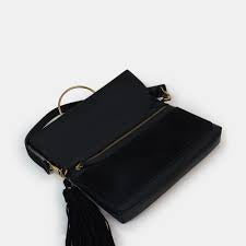 Delilah Black Leather Purse