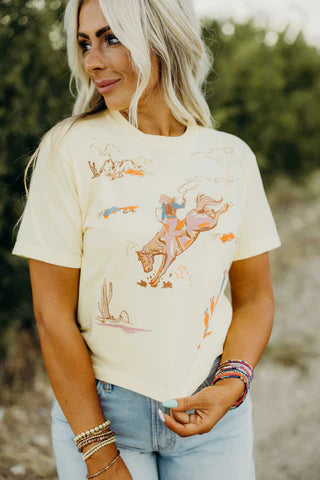 Cowgirl Collage Tee