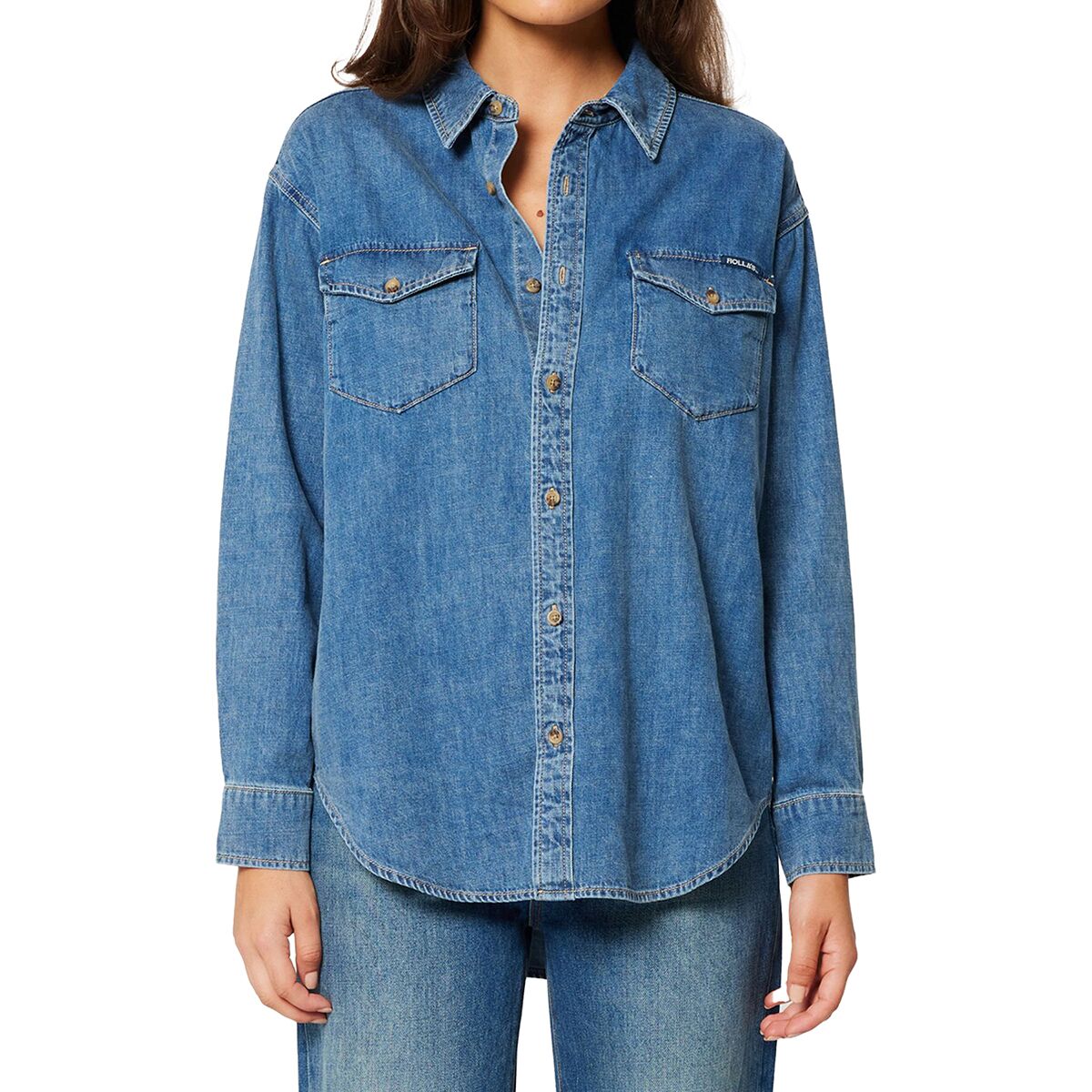 Classic Denim Shirt Worn- Vintage Blue