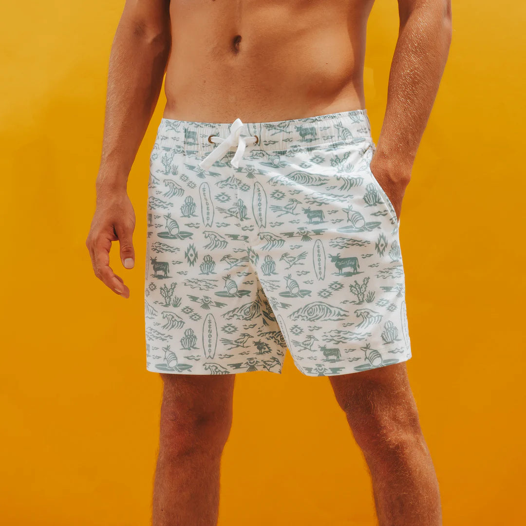 SENDERO X WACO SURF BARTON ELASTIC BOARDSHORTS- SOUTHWEST WAVES
