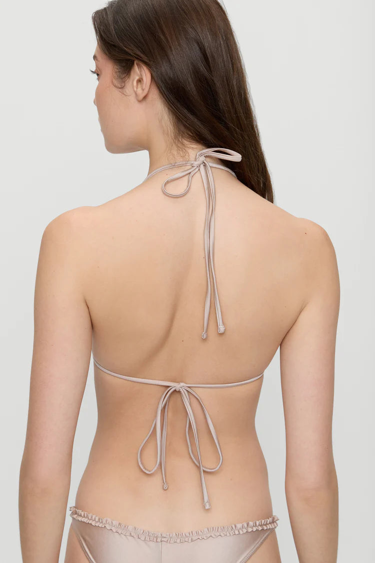 Nick Satin Top in Birthday Suit