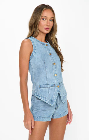 Pacifica Top in Indigo Blue