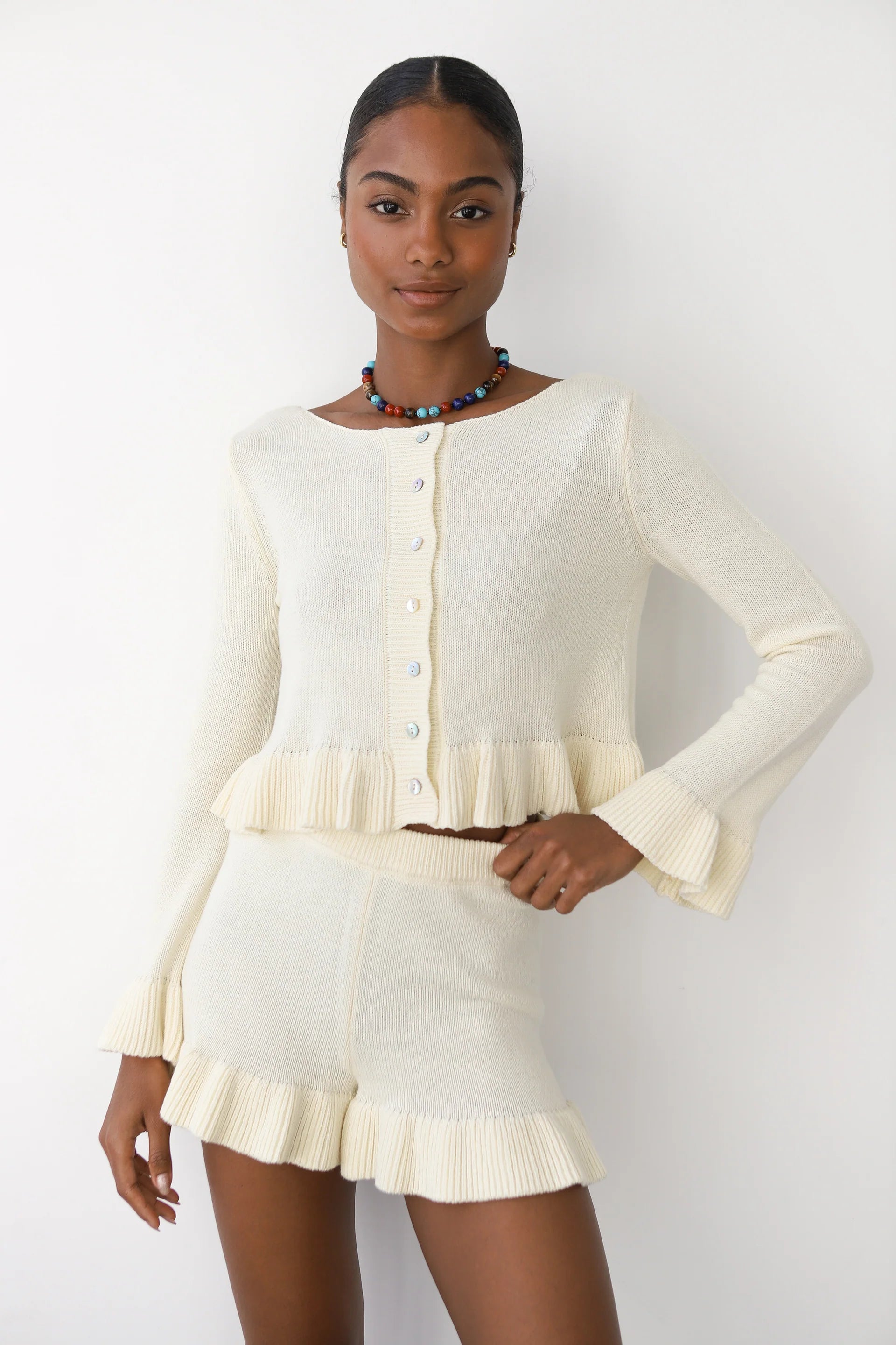 Lucia Cardigan in Creme