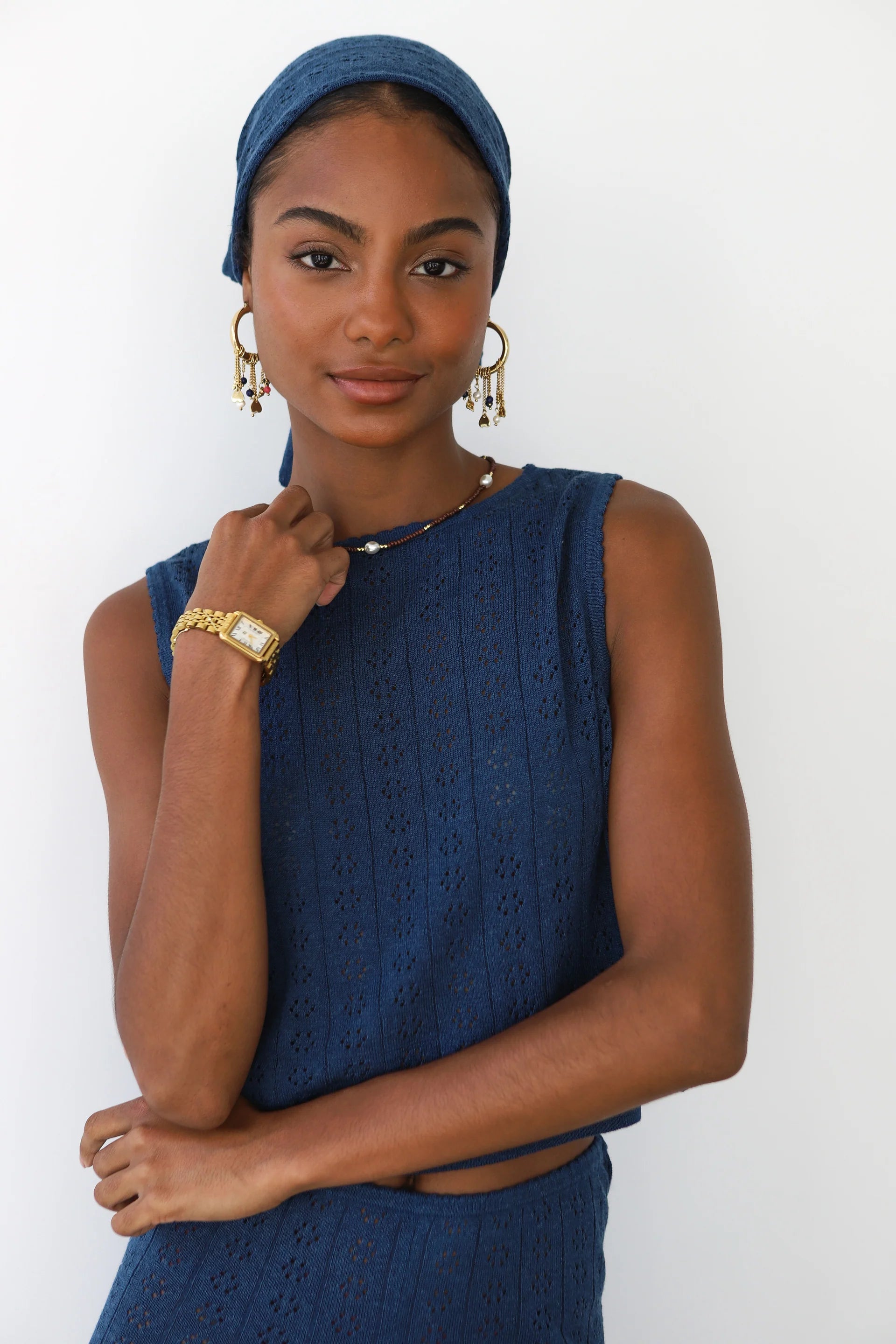 Nerissa Scarf in Navy