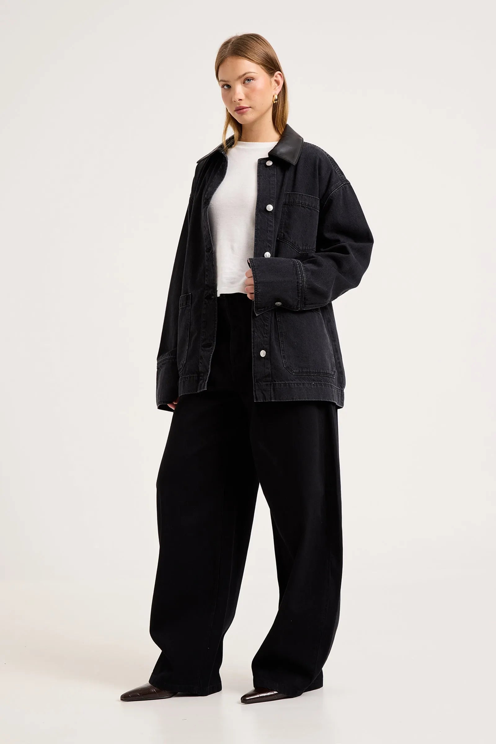 Denim Chore Jacket in Mercer Black