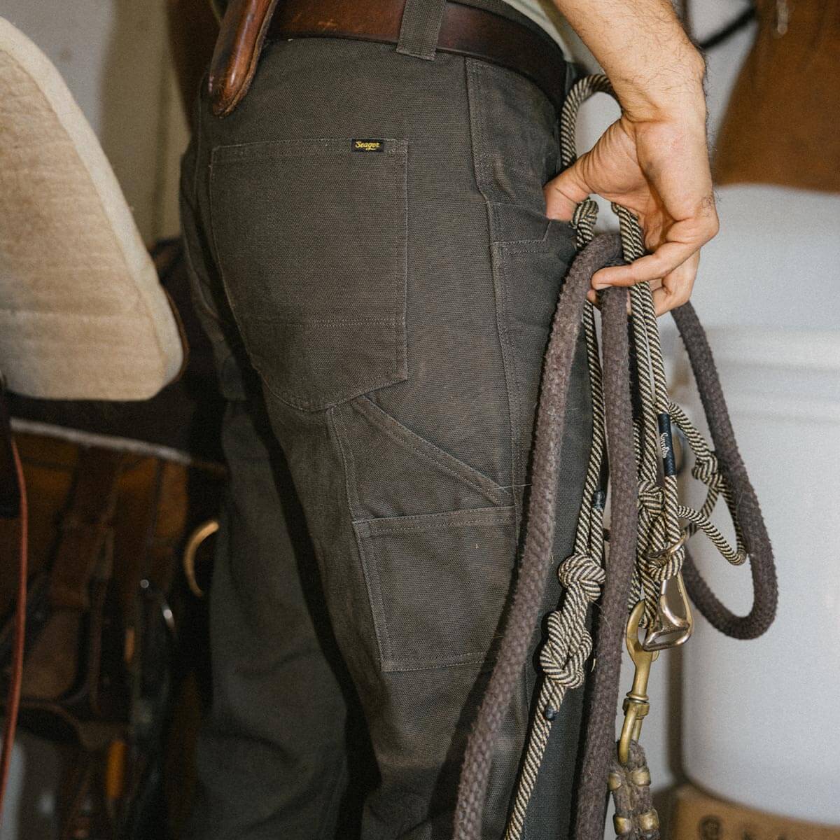 Bison Canvas Pant in Darkwood
