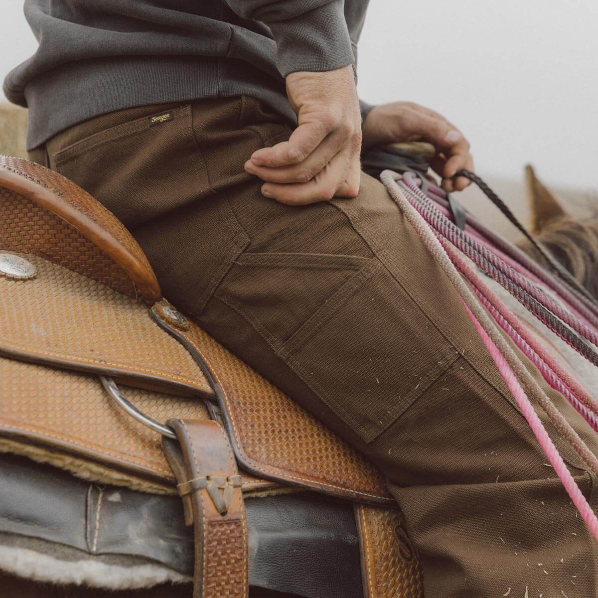 Bison Canvas Pant in Tobacco