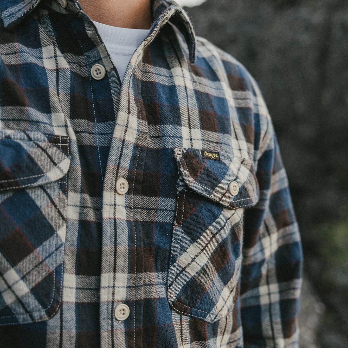 Calico Flannel in Aged Navy