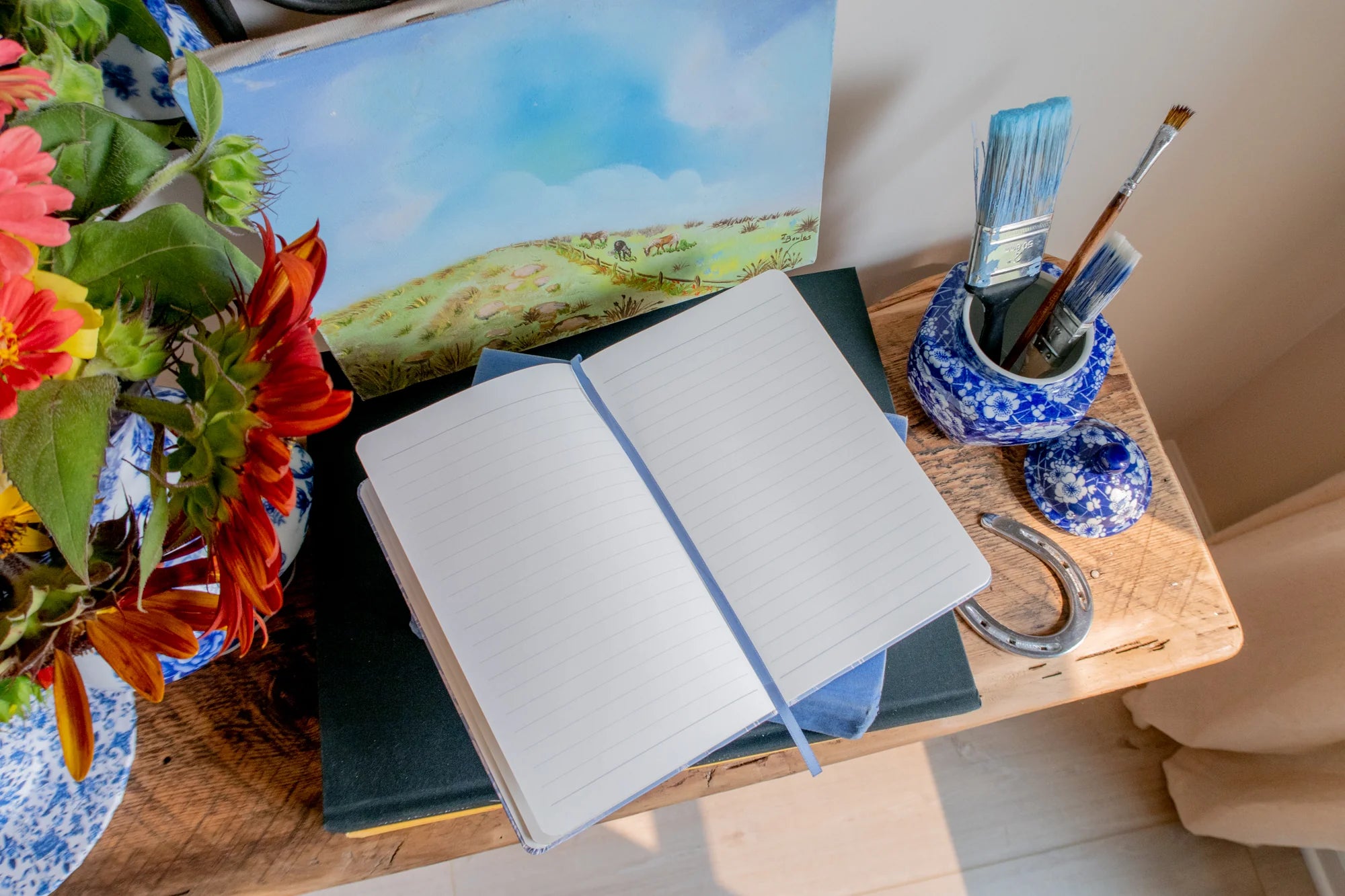 Toile Notebook- Western Blue
