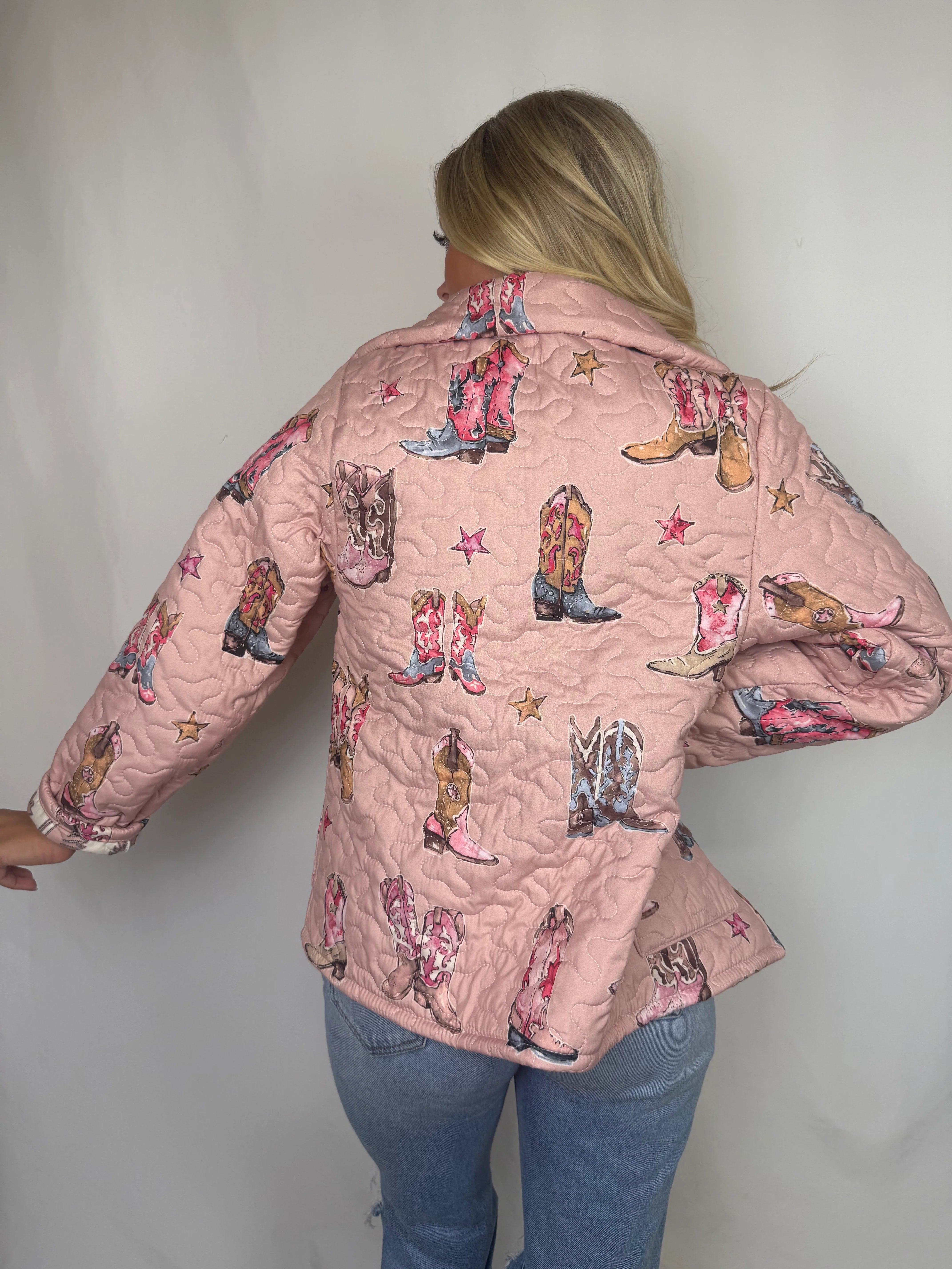 Thunderbird Boots Rose Quilted Jacket