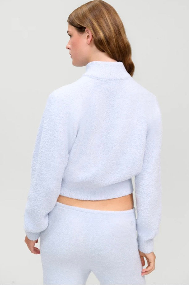 Bea Knit Zip Up Sweater Ocean Mist