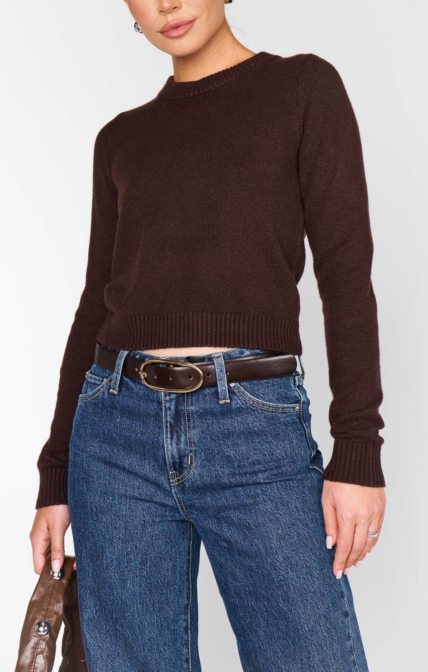 Tuck In Sweater- Mocha Knit