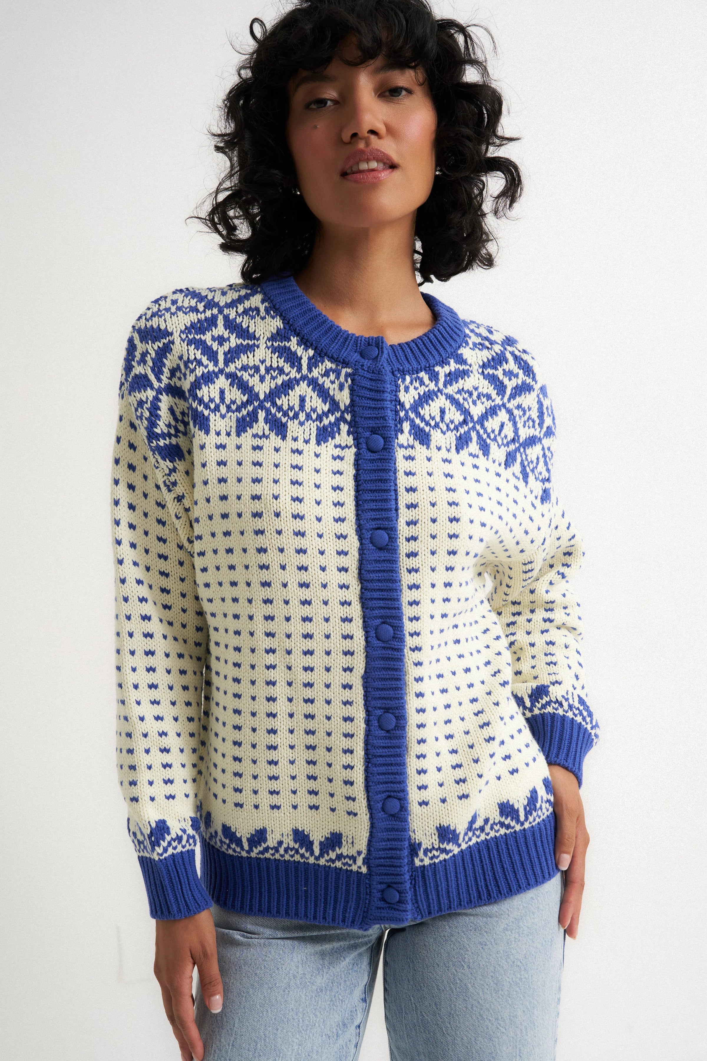 Oversized Maeve Cardigan - Blue