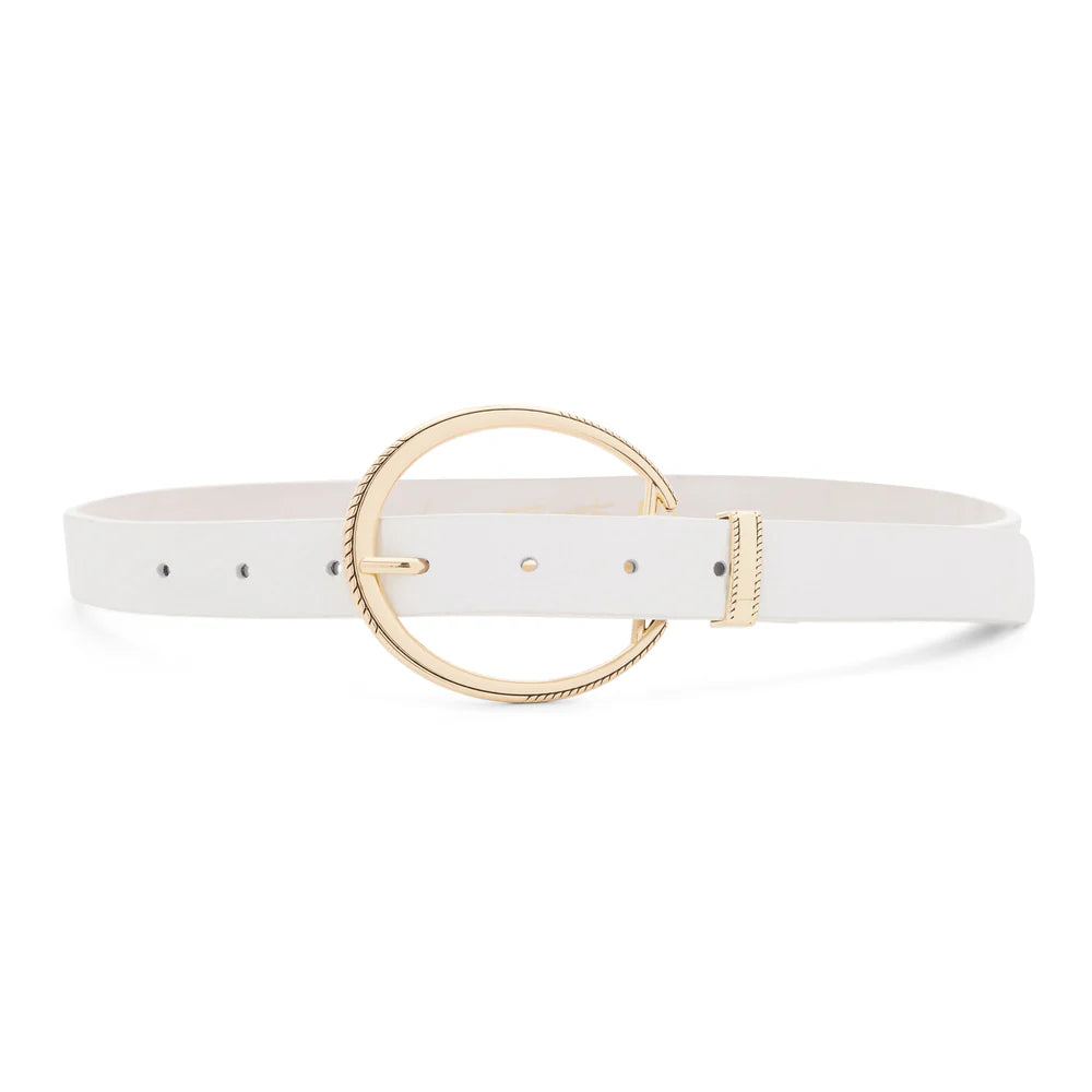 Portofino Leather Belt- White