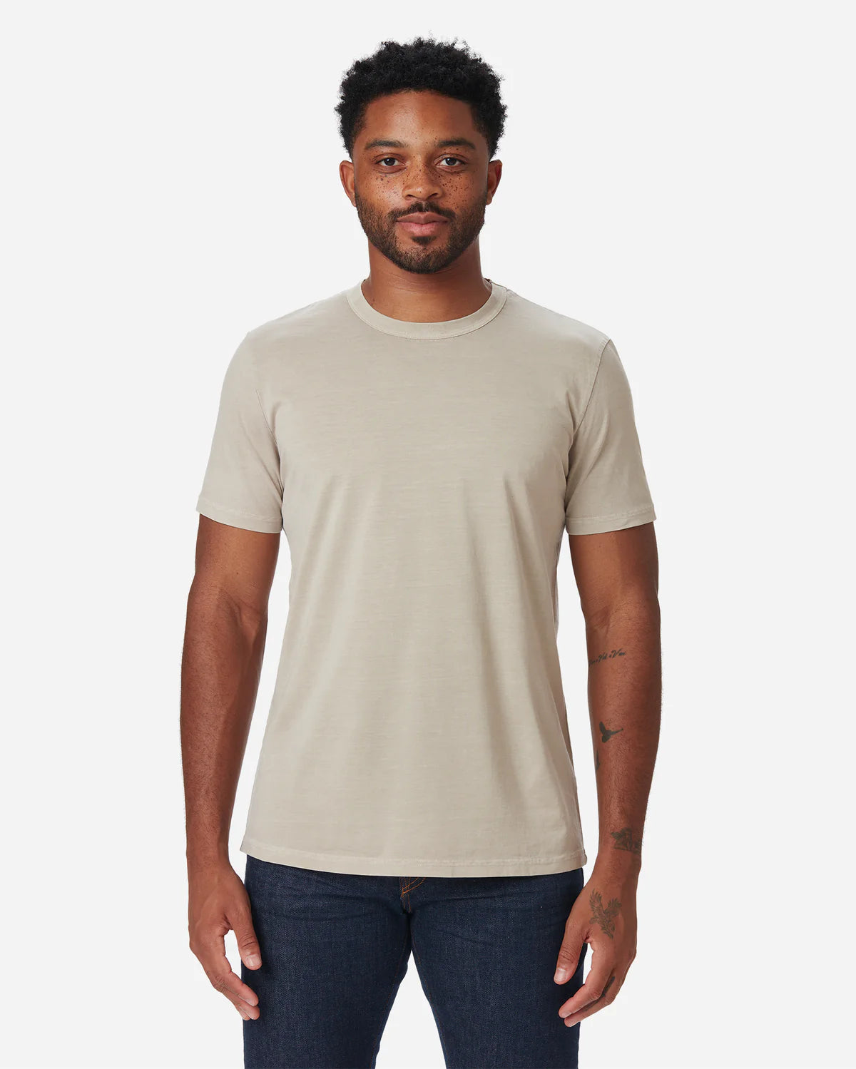 SUPER SOFT "SUPIMA" COTTON TEE - SAND