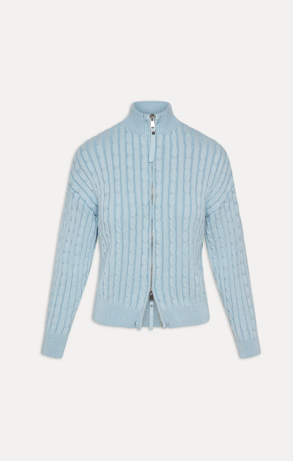 Bea Cable Knit Zip Up Sweater