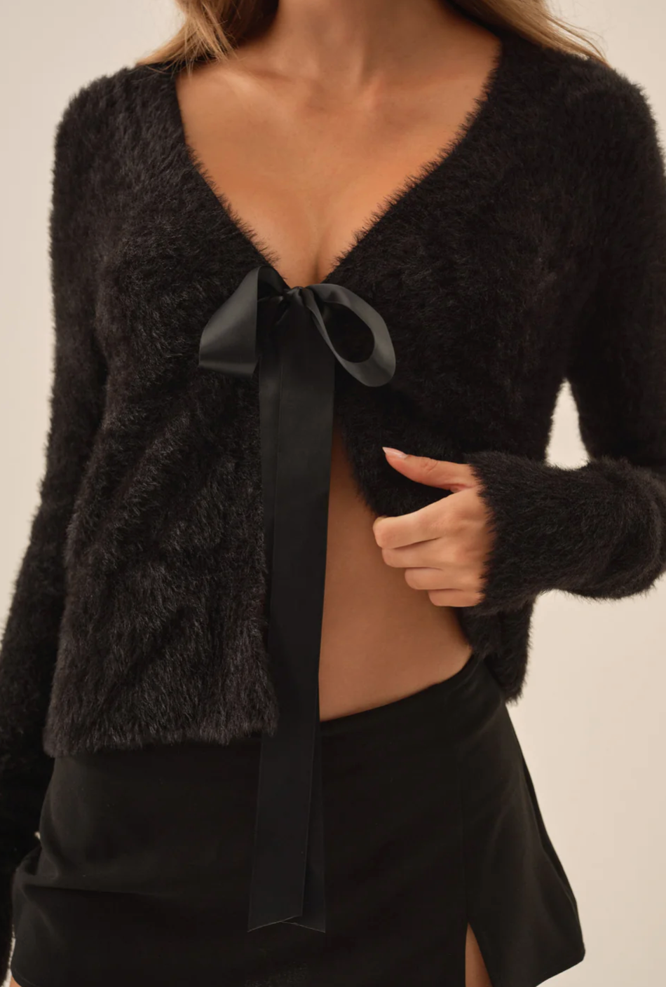 Tayla Knit Cardigan- Black