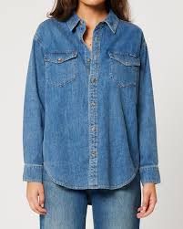 Classic Denim Shirt Worn- Vintage Blue
