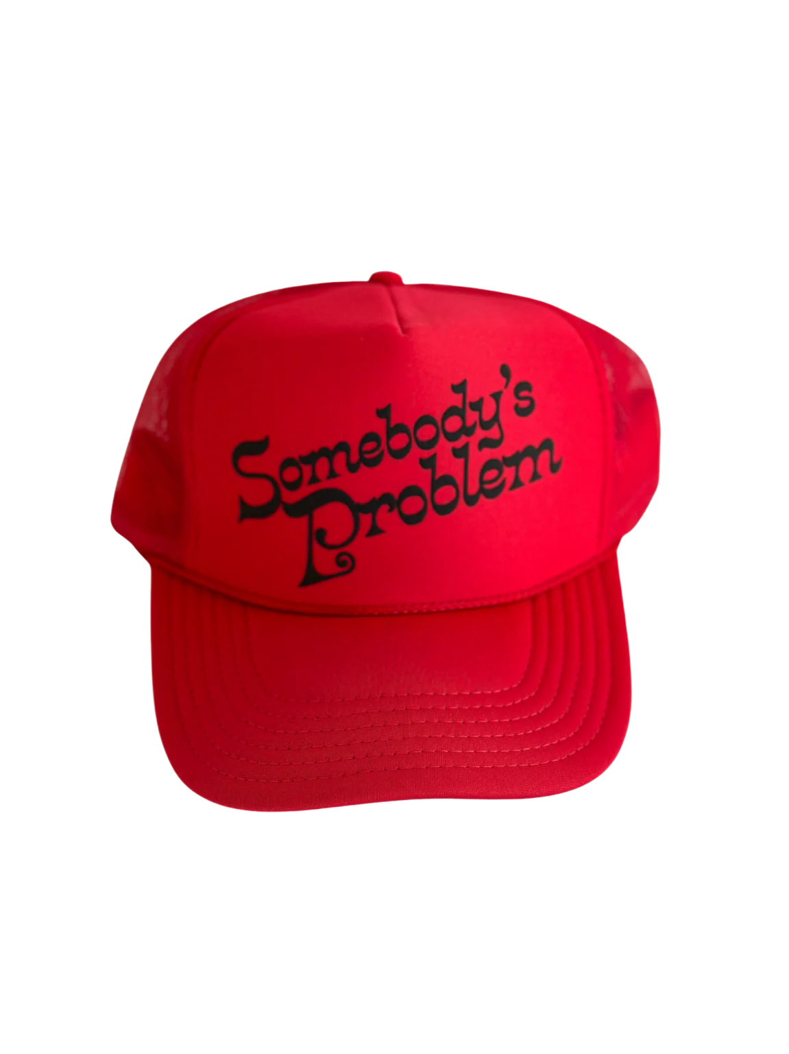 Somebody's Problem Trucker Hat- Red