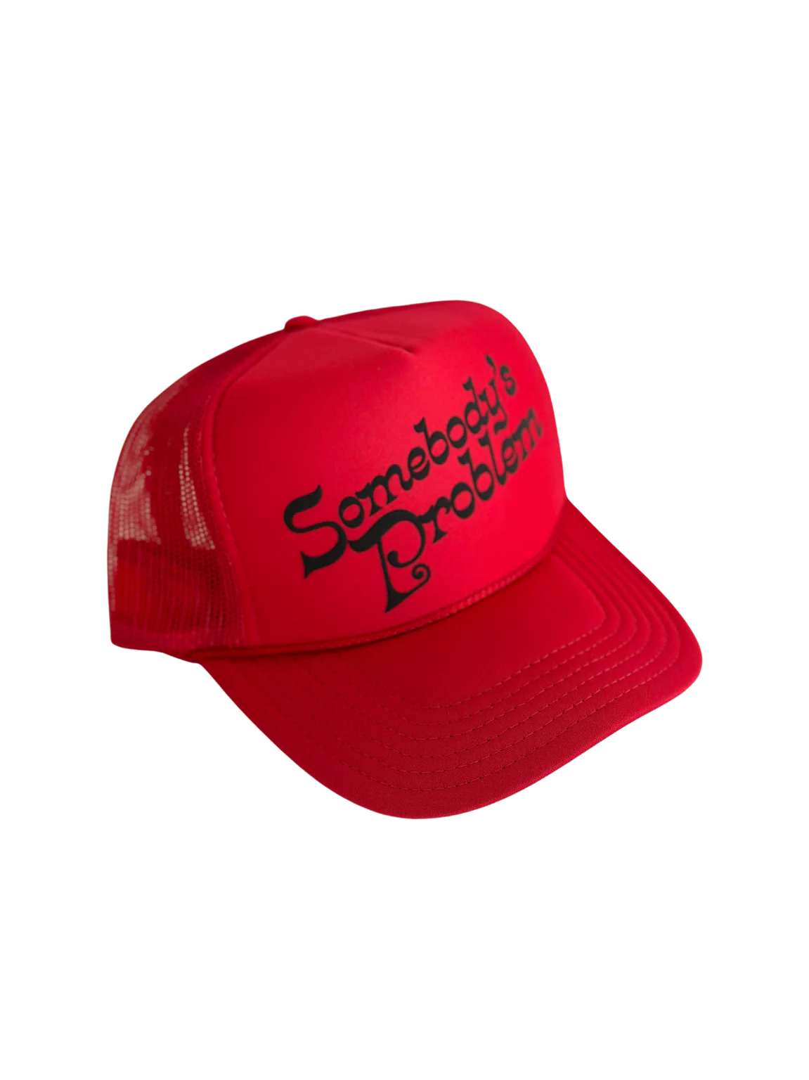 Somebody's Problem Trucker Hat- Red