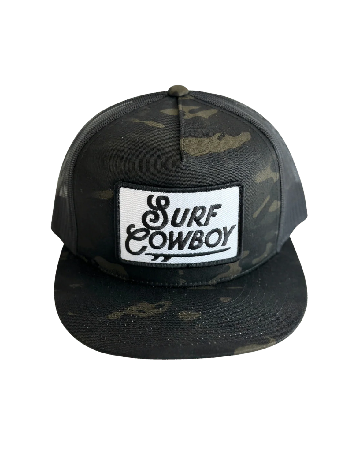 Surf Cowboy Trucker Hat- Black Camo