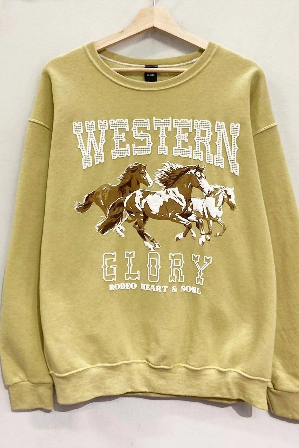 Western Glory Sweatshirt In Golden Flax