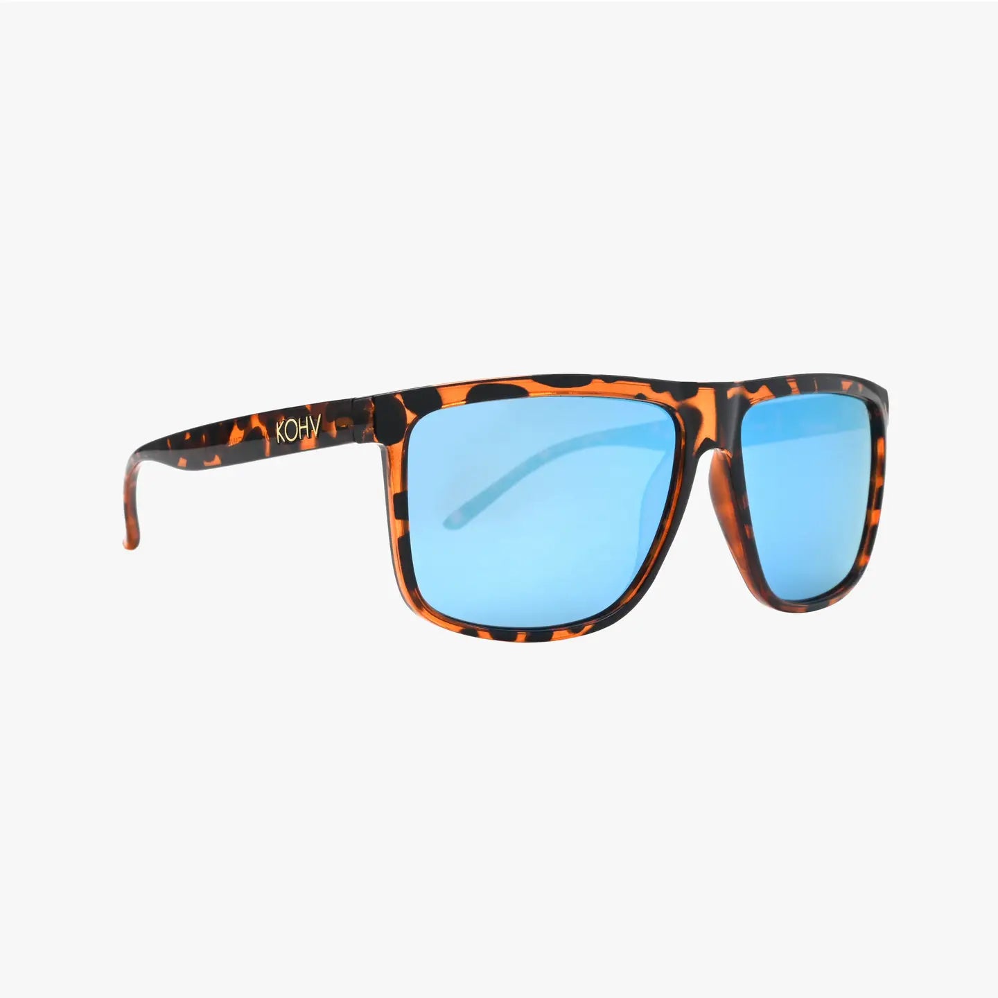 Evans Tortoise Ocean Polarized Square Classic Sunglasses