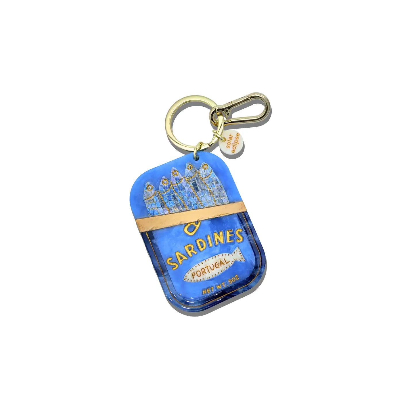 Hand-Painted Sardines Bag Charm + Keychain