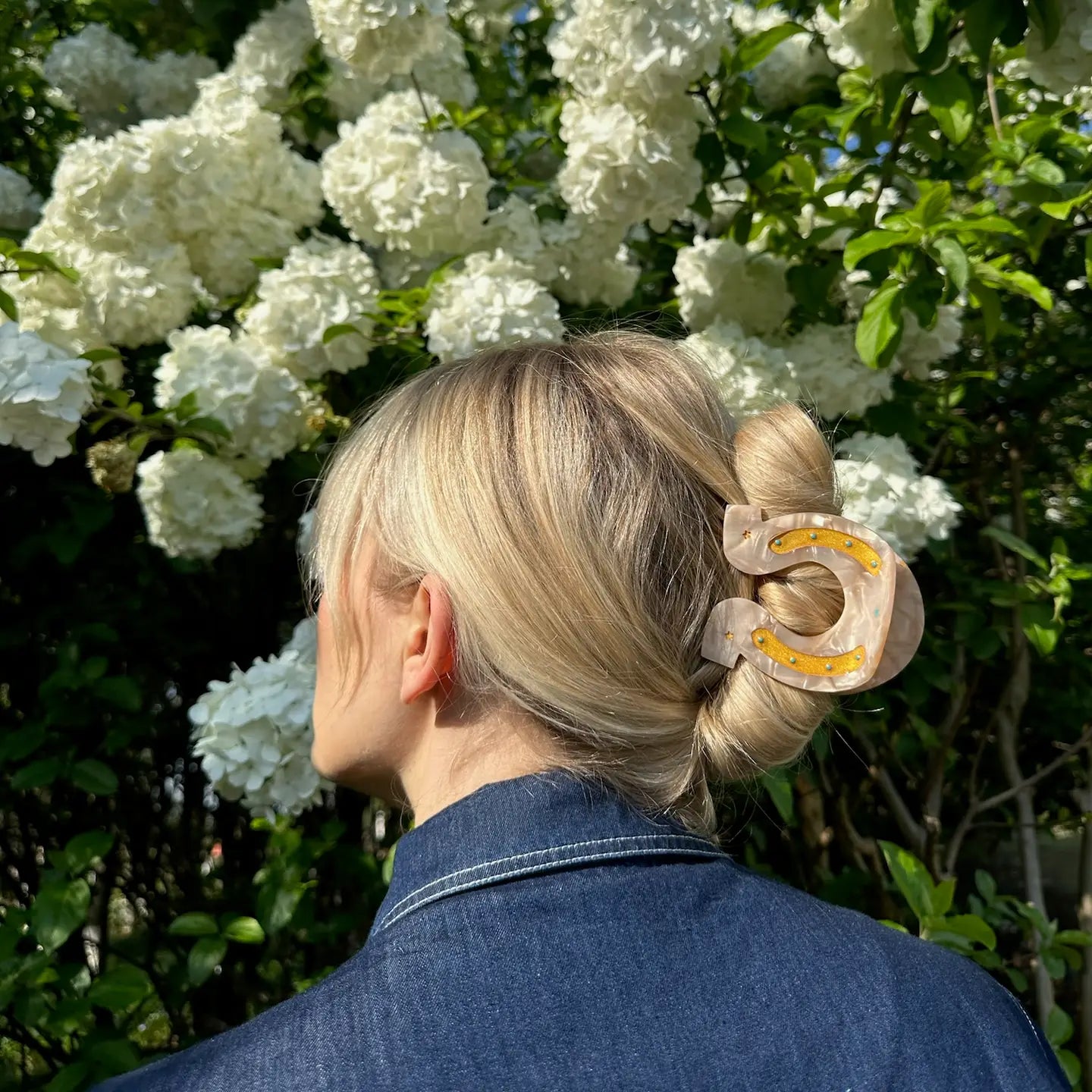 Hand-Painted Lucky Horseshoe Hair Clip | Western