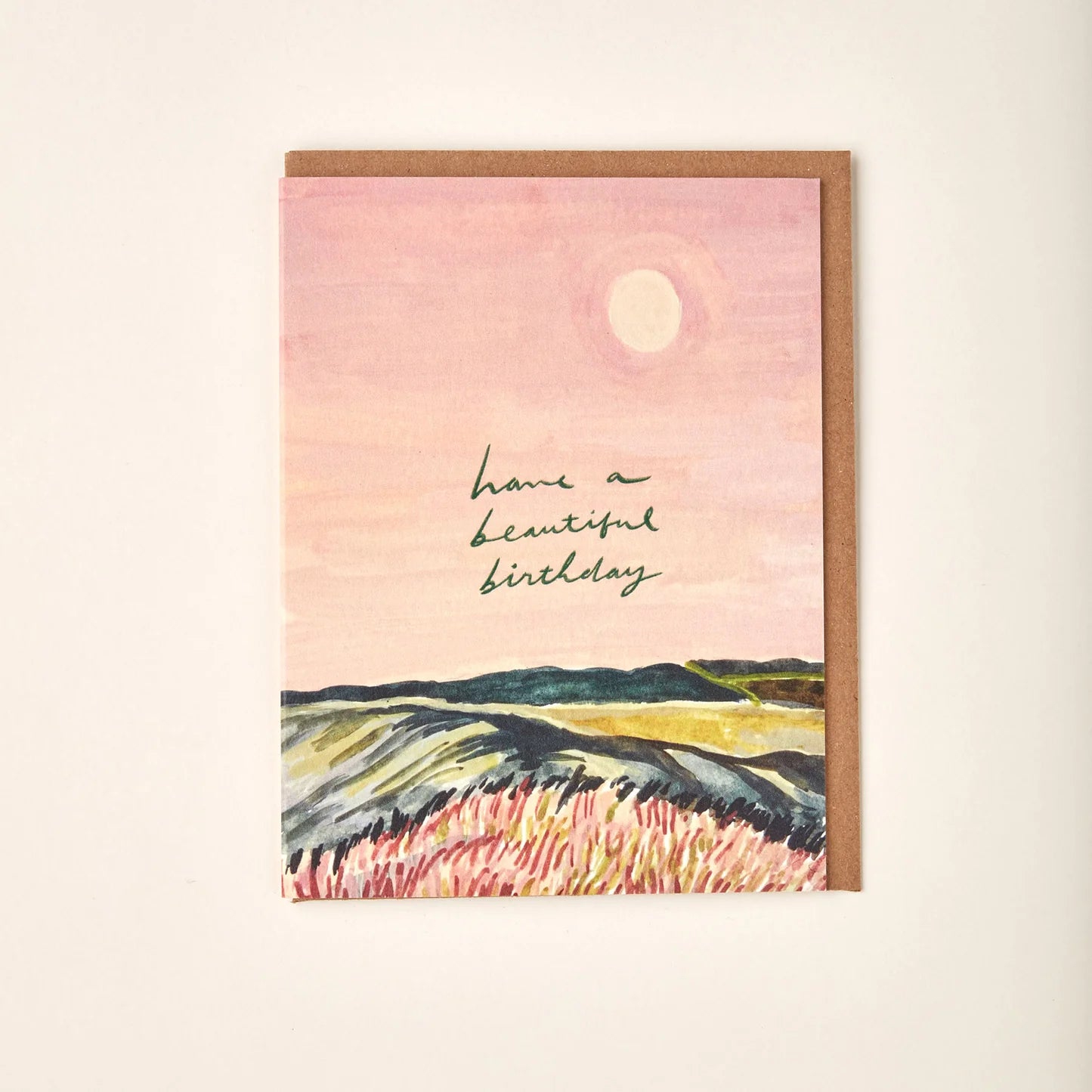 A cute watercolor painting birthday card for a beautiful wildflower.