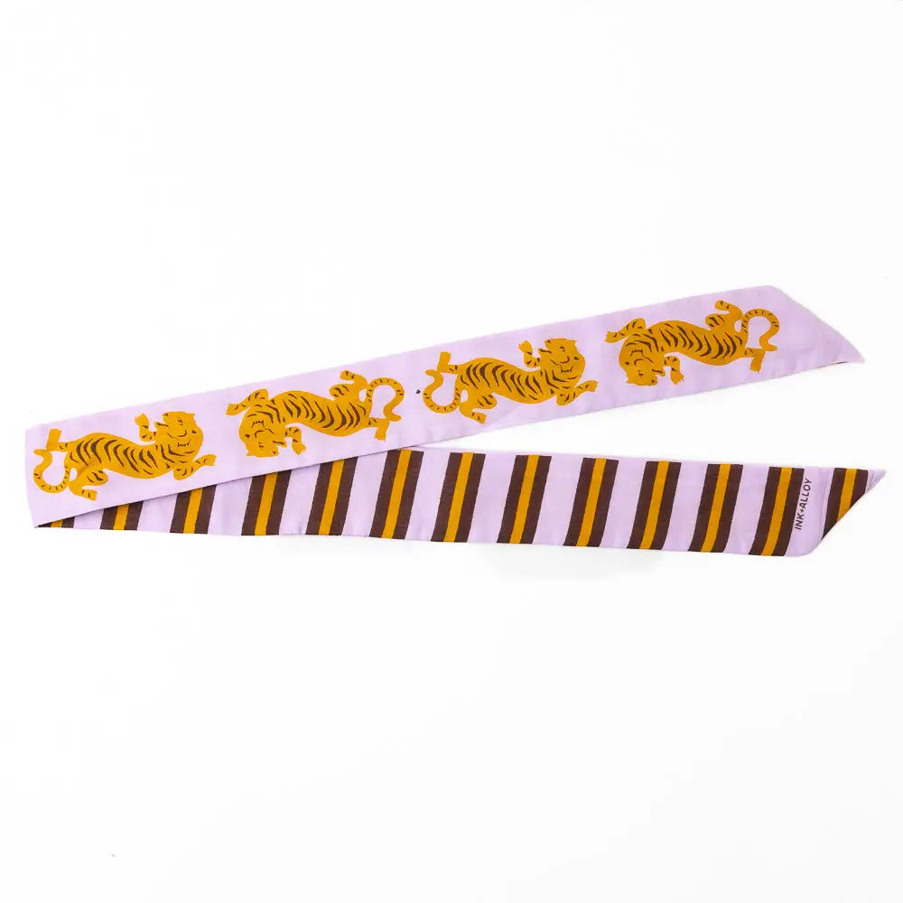 Camile Skinny Scarf Tiger Print