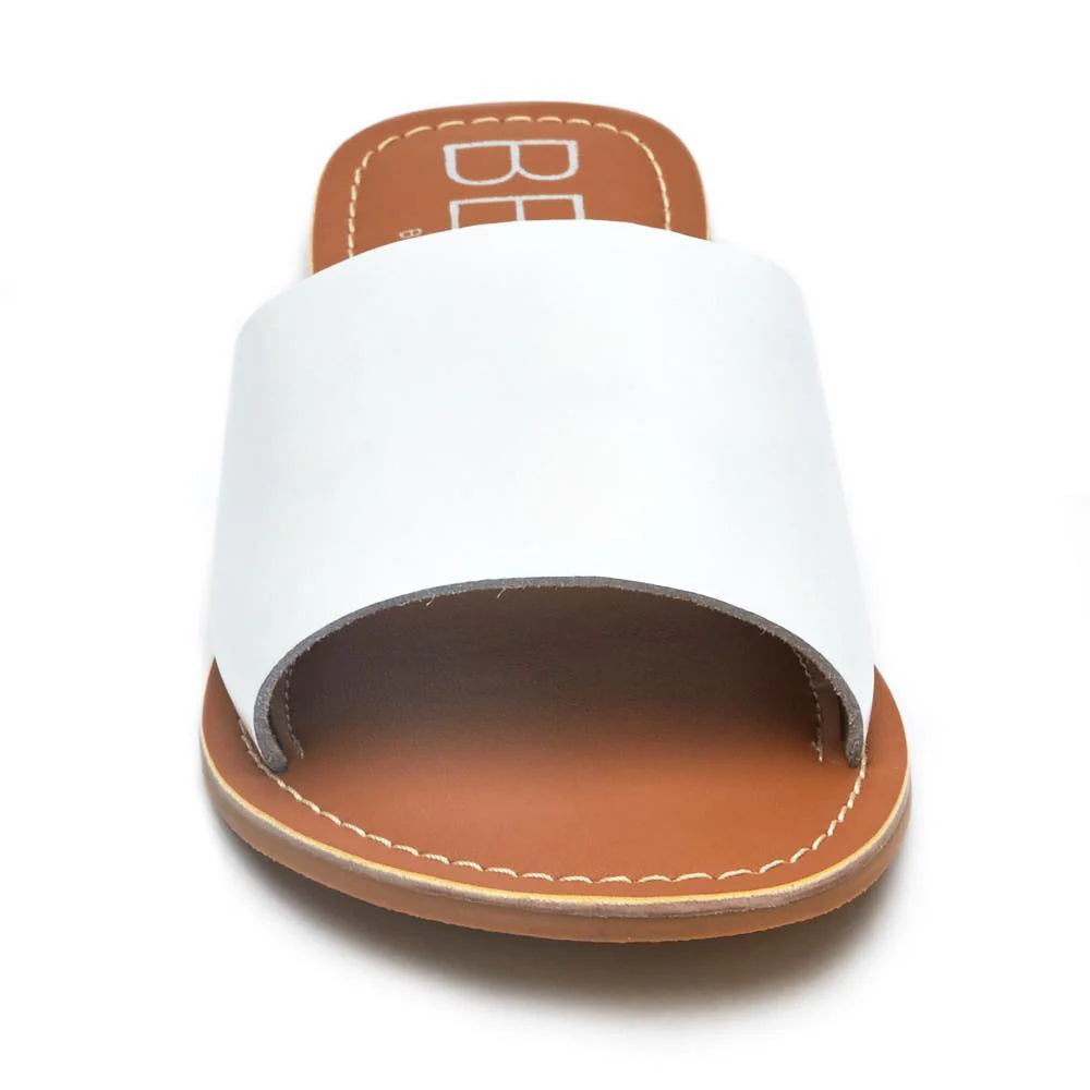 CABANA SLIDE SANDAL- WHITE LEATHER