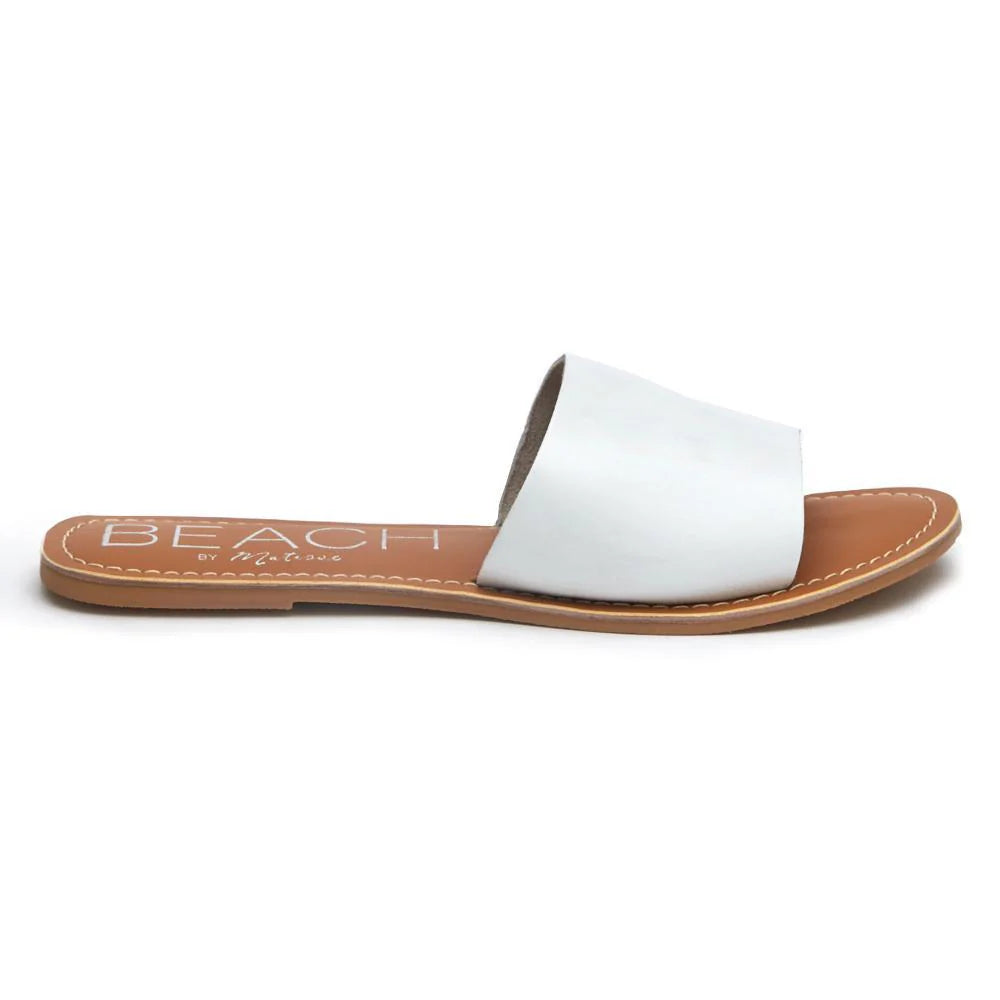 CABANA SLIDE SANDAL- WHITE LEATHER