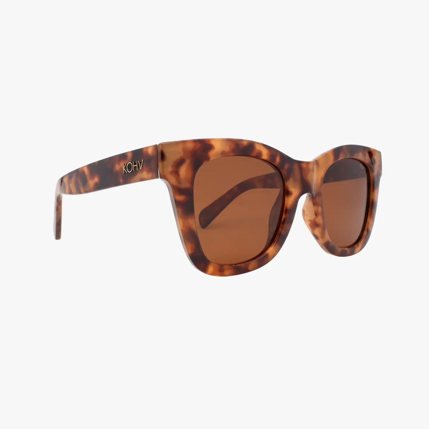 Bailey Amber Tortoise Polarized Oversized Square Sunglasses