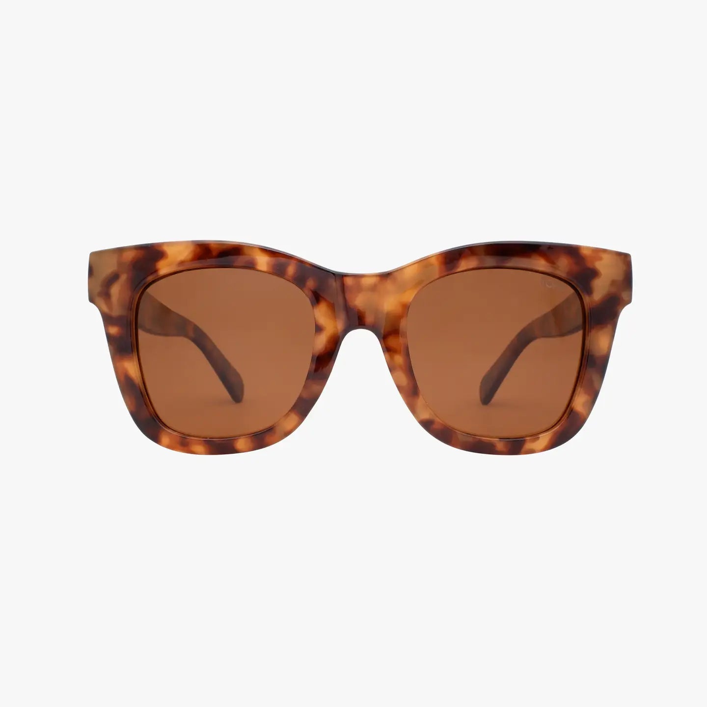 Bailey Amber Tortoise Polarized Oversized Square Sunglasses