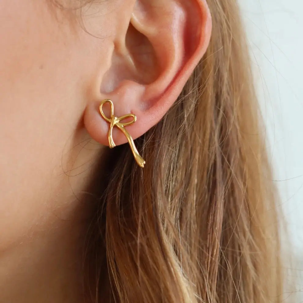 Dainty Bow Stud Earrings