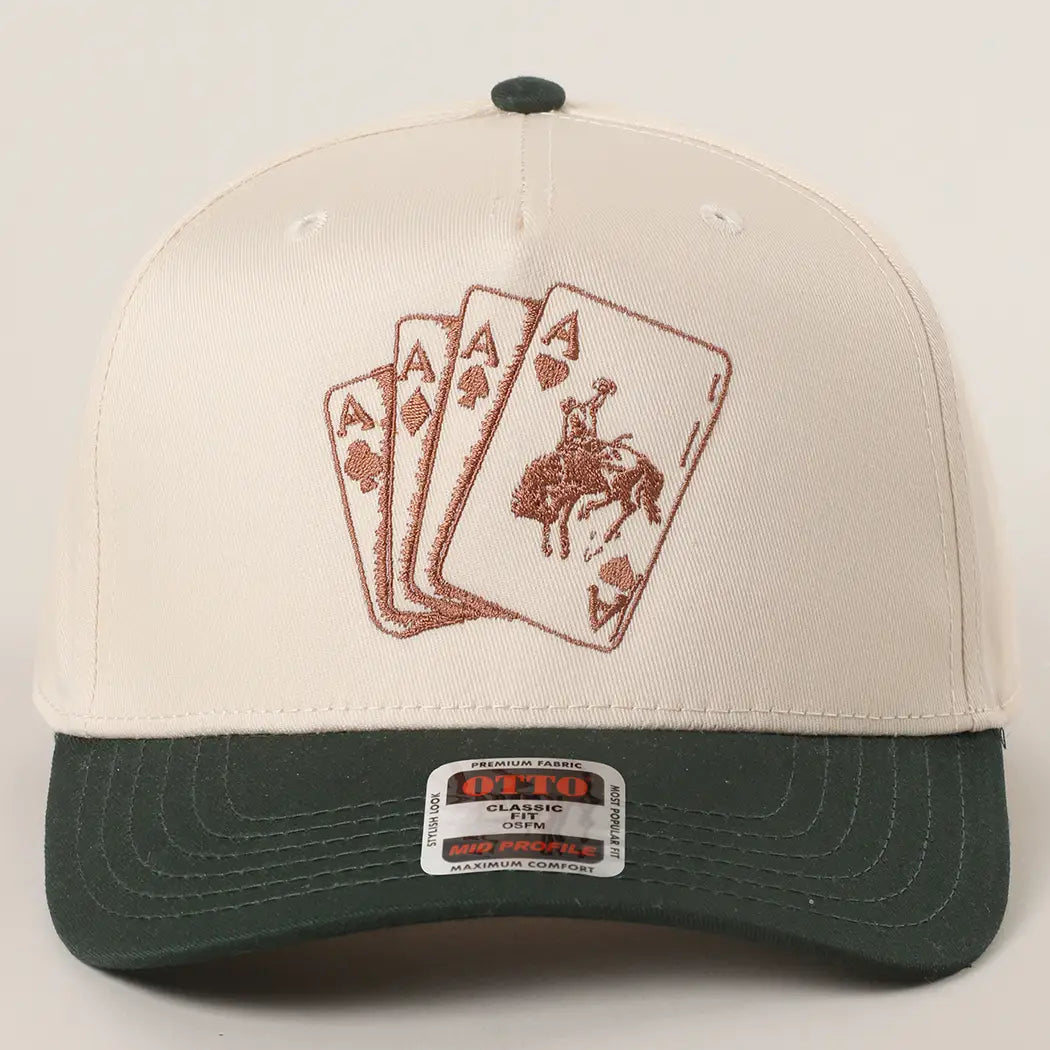 Western Cowboy Card Embroidered Trucker Hat