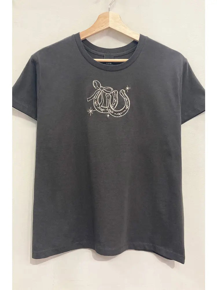 Lucky Charm Embroidered Tee