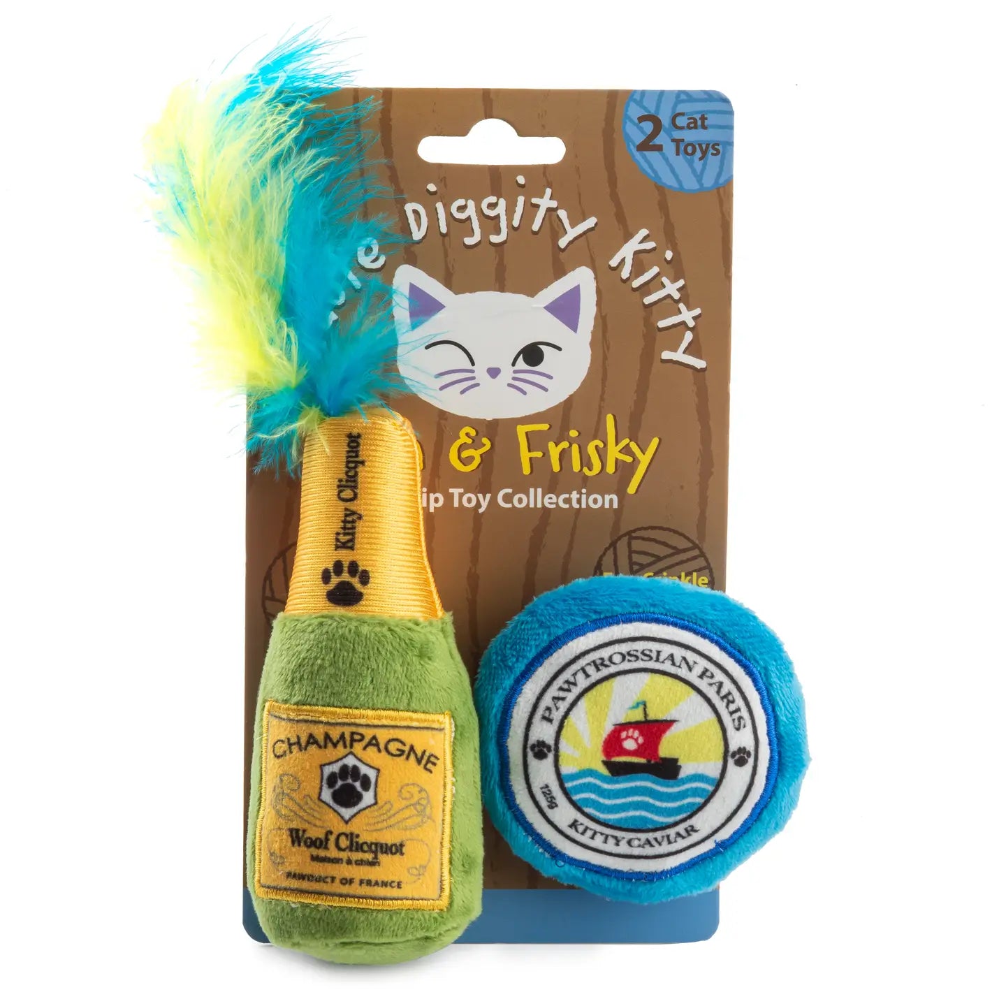 Kitty Clicquot (Bottle & Caviar) Organic Catnip Cat Toy
