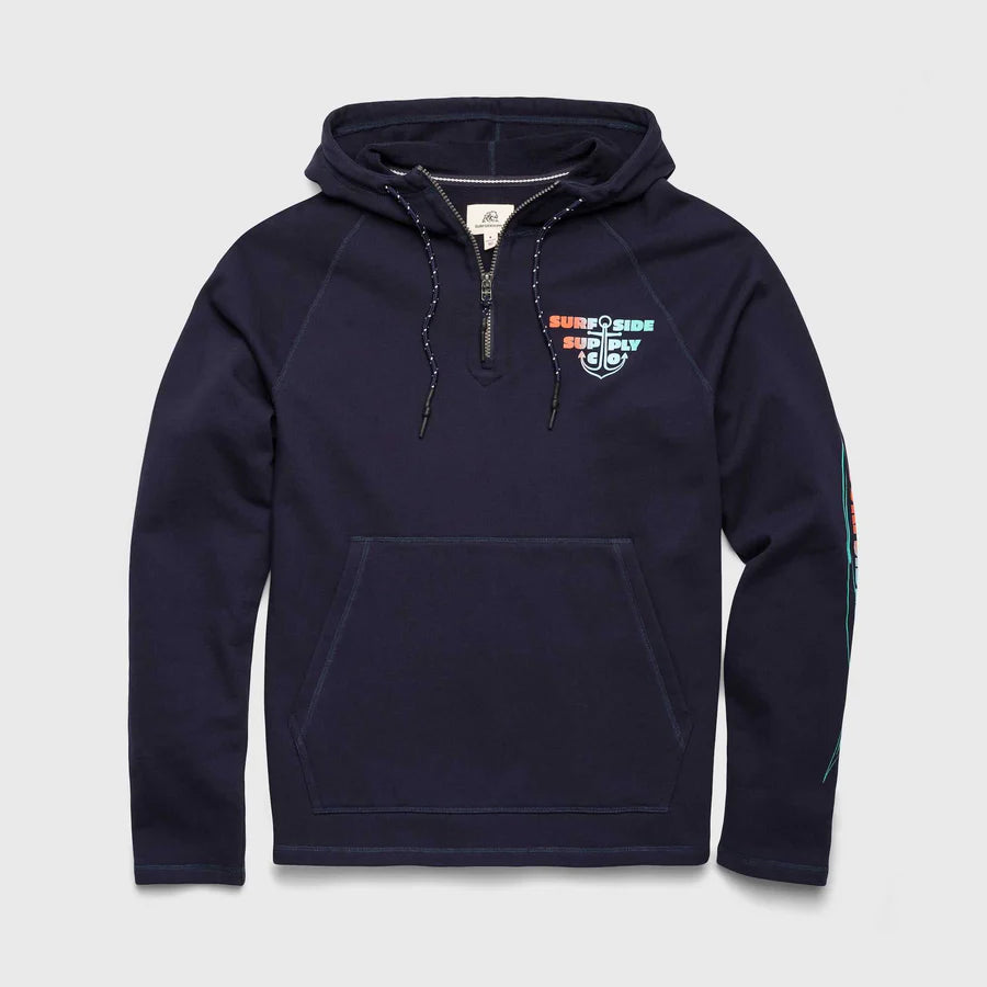 JETTY SOFT TERRY ZIP HOODIE - NAVY BLAZER